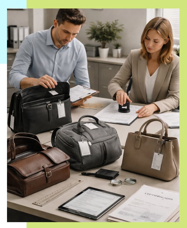 Сертификация сумок в Чехове от 7625 руб. | Алешин-Чхв