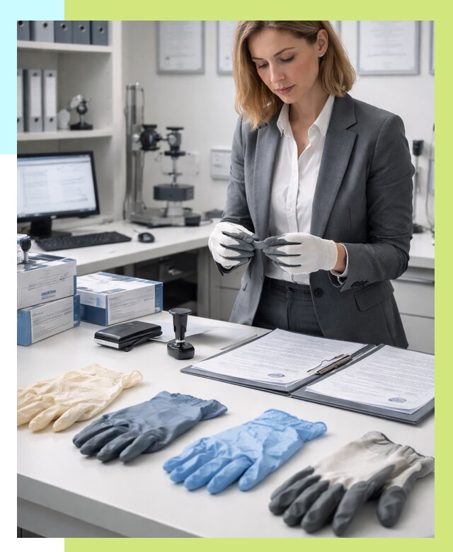 Сертификация перчаток в Чехове от 8642 р. | Алешин-Чхв