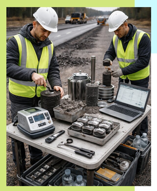 Сертификация асфальта: испытания и подтверждение в Чехове