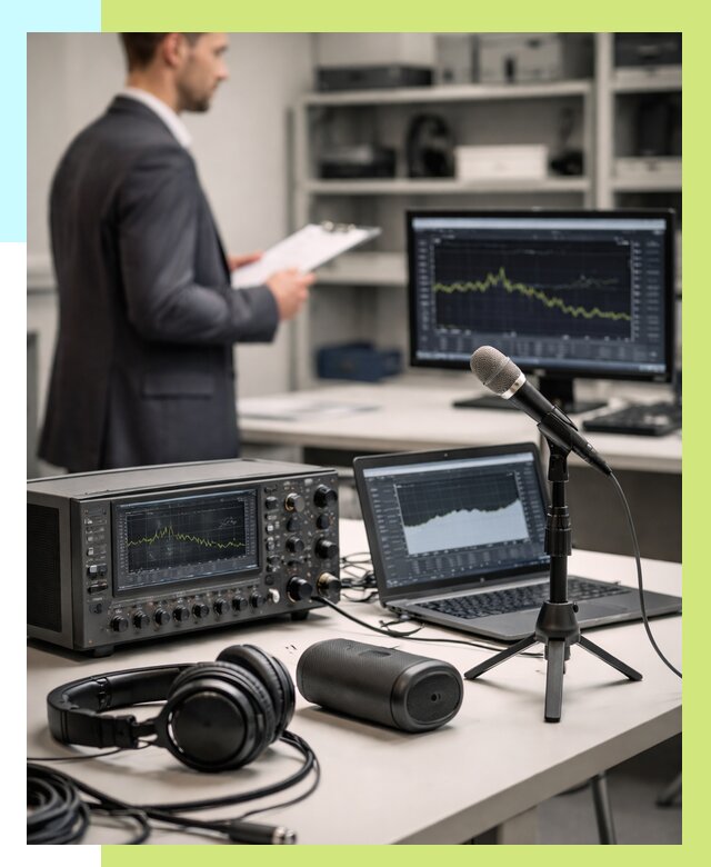 Сертификация аудиотехники в Чехове от 15251 р., Алешин-Чхв