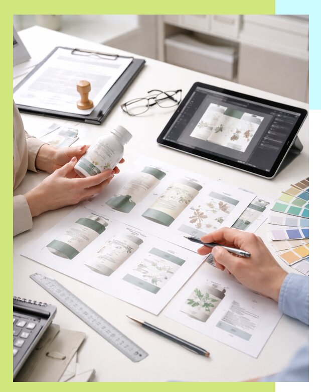 Профессиональная разработка дизайна и текста этикетки продукции в Чехове